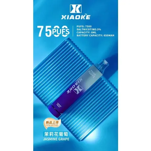 1733109461e9fbcdbf26f781b76a8978df9e0f268c_local-500x500-1.webp XIAOKE 梟客 7500口 拋棄式電子煙 網狀霧化/8ml油艙/650mAh電池/Type-C快充