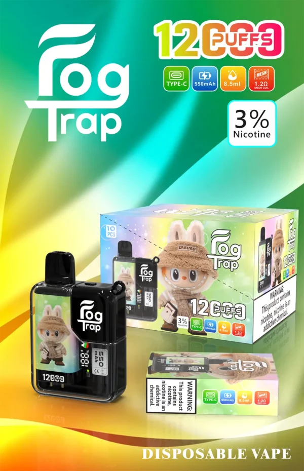 5ae5409114ee10450df38961180696da.webp Fog Trap 限量聯名 蠟筆小新 × LABUBU 12000口拋棄式電子煙 數顯屏/雙檔功率切換【買十送一】