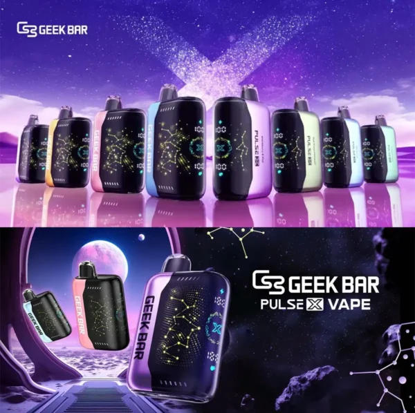 G3-GEEK-BAR-PULSE-X-VAPE-脉冲电子烟-产品主图.webp GEEK BAR Pulse X 25000口 拋棄式電子煙 3D曲面全螢幕/18ml油艙/5%尼古丁鹽/超長續航【買5贈1】