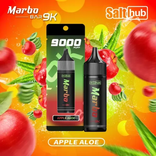 marbo-9k-apple-aloe-524x524-1.webp Marbo Bar 泰國熱銷 9000口 拋棄式電子煙 14ml大容量/Mesh網狀芯/自定義可調氣流